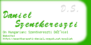 daniel szentkereszti business card